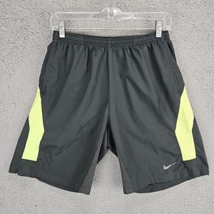 Nike Running Shorts Men’s Medium Neon Green Back Pocket Unlined